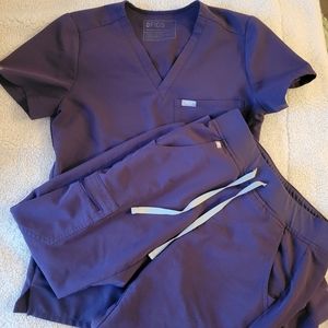 Figs Scrub Set XS Purple Shadow